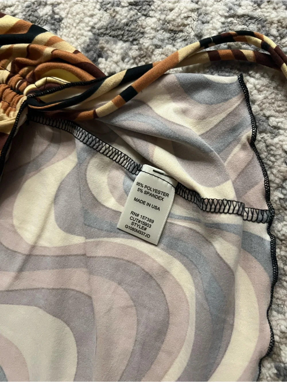 Altar'd State Swirl Print‎ Mini Skirt in Brown, Cream & Black